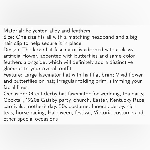 Tea Party Fascinator Kentucky Derby Folded Hat Fascinator Pillbox Hat Headband - Picture 7 of 7